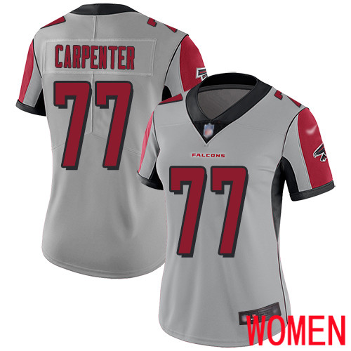 Atlanta Falcons Limited Silver Women James Carpenter Jersey NFL Football 77 Inverted Legend